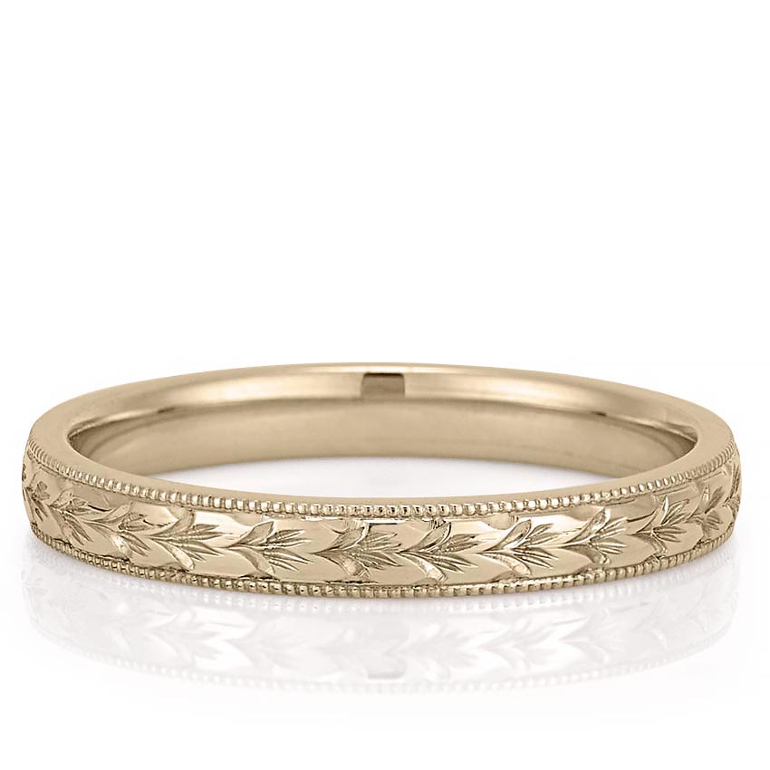 Adelaide Band Hand Engraved Wedding Band