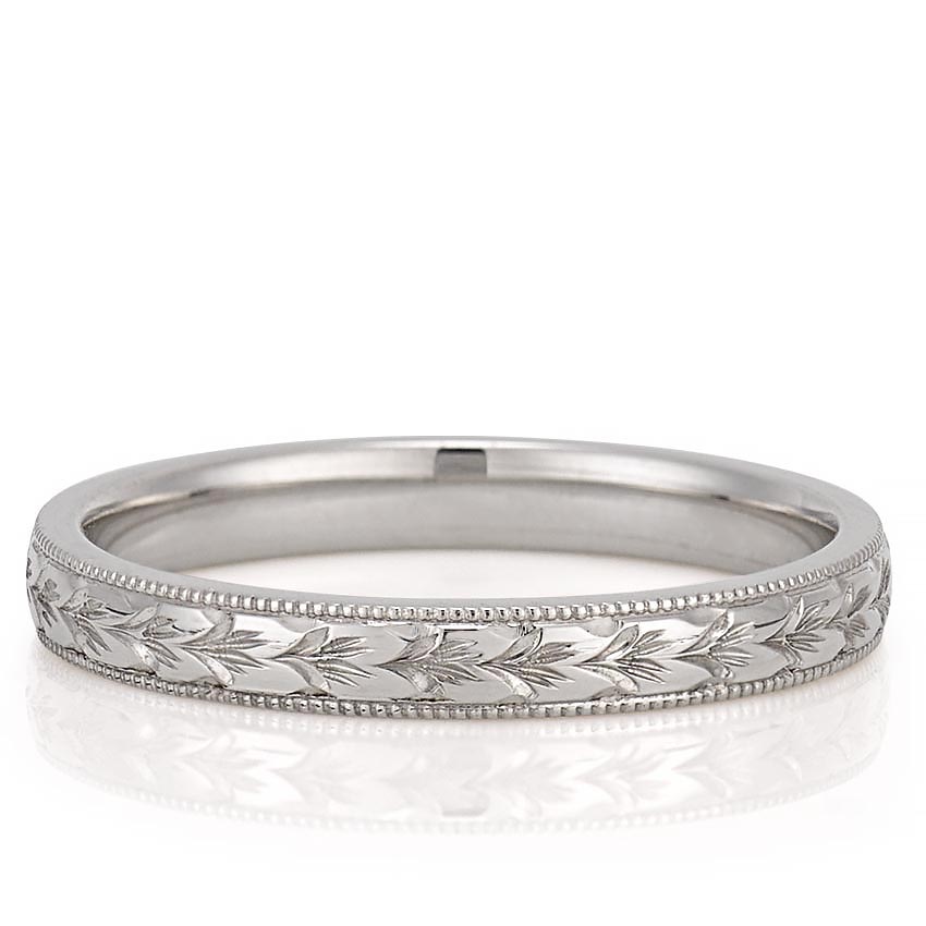 Adelaide Band Hand Engraved Wedding Band