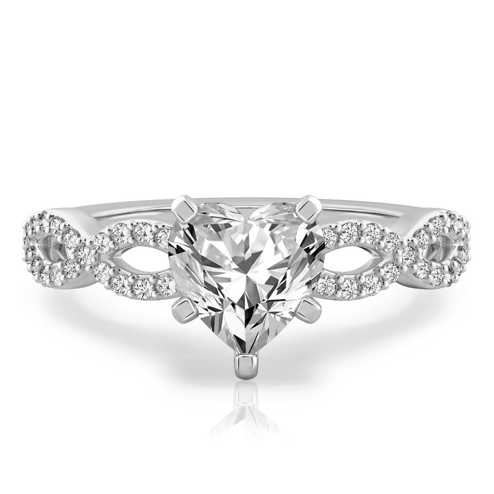 Infinity Infinity Engagement Ring with Diamonds