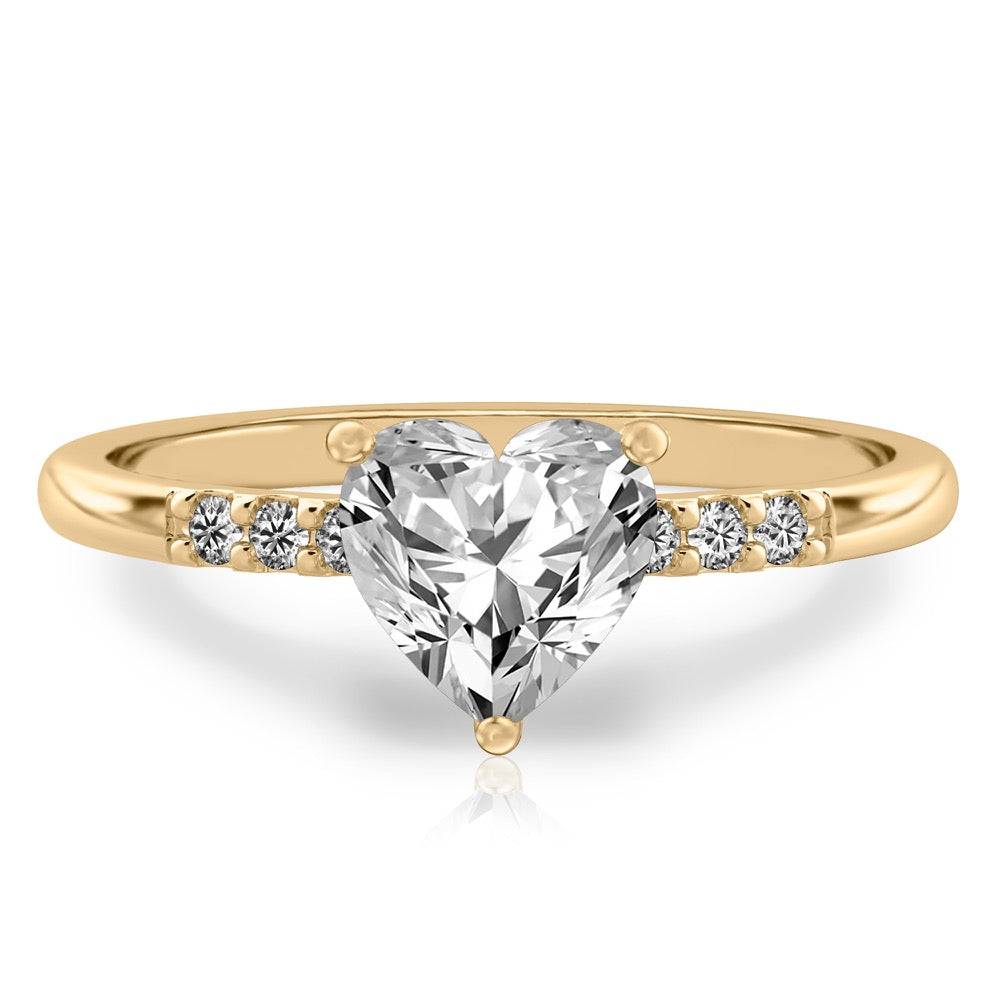Audrey Six Diamond Pave Engagement Ring
