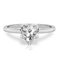 Fleur Pave Petal Prong Engagement Ring