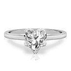 Fleur Pave Petal Prong Engagement Ring