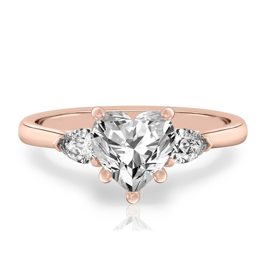 Maya Pear Side Stone Engagement Ring