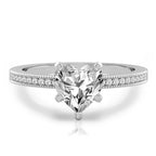 Lalana Petite Milgrain Engagement Ring