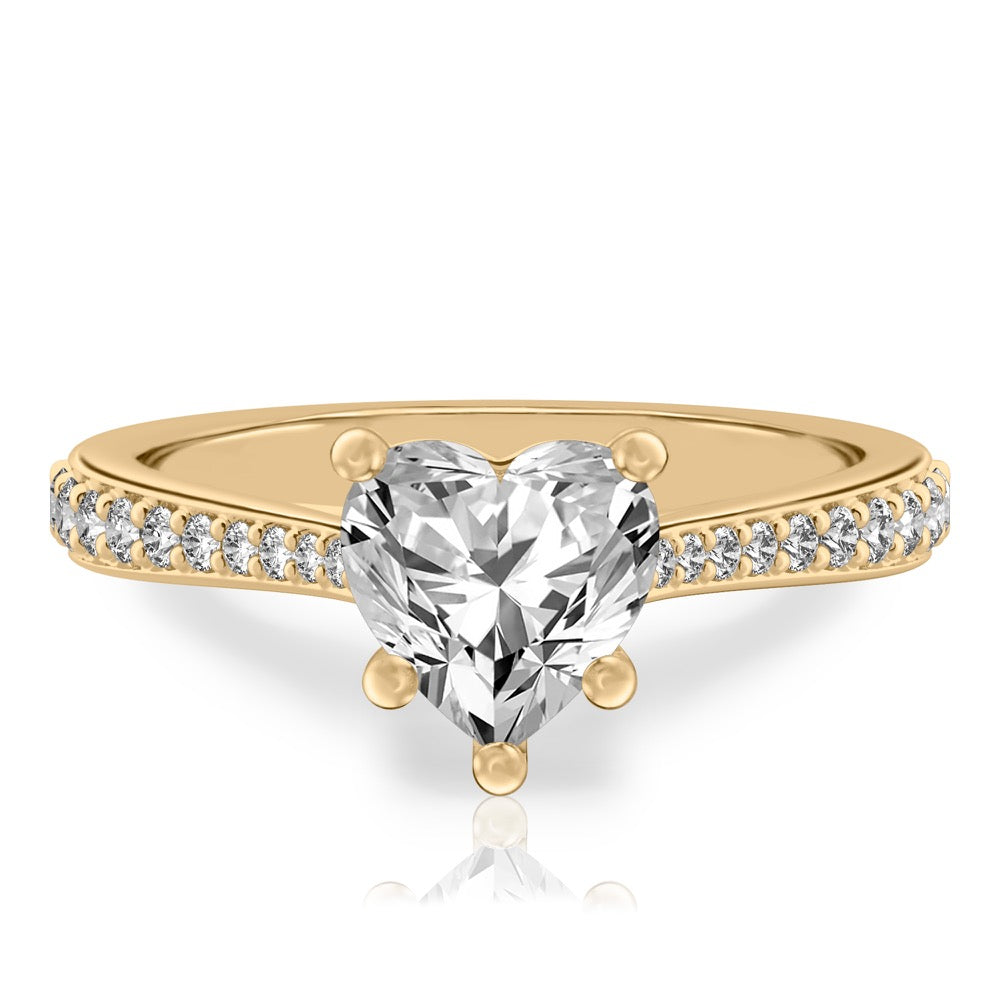 Talia Delicate Cathedral Ring with Side Stones