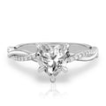 Twist Ring Engagement Ring with Pavé Twist Band