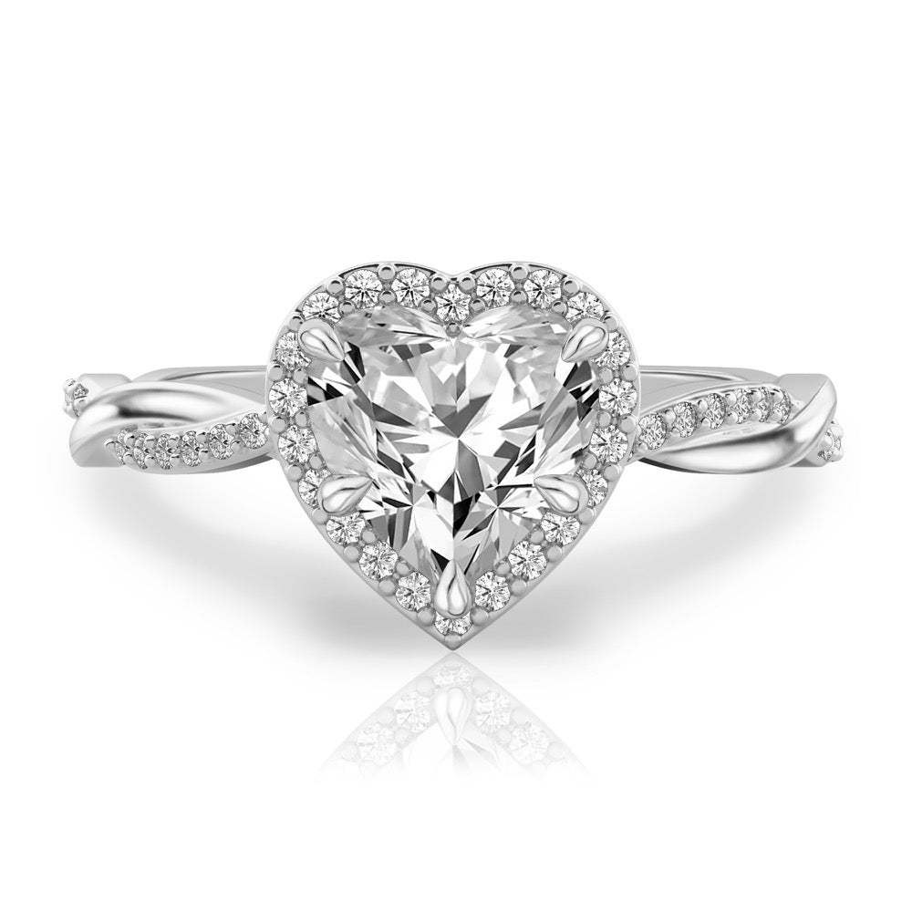 Twist Halo Twist Halo Engagement Ring