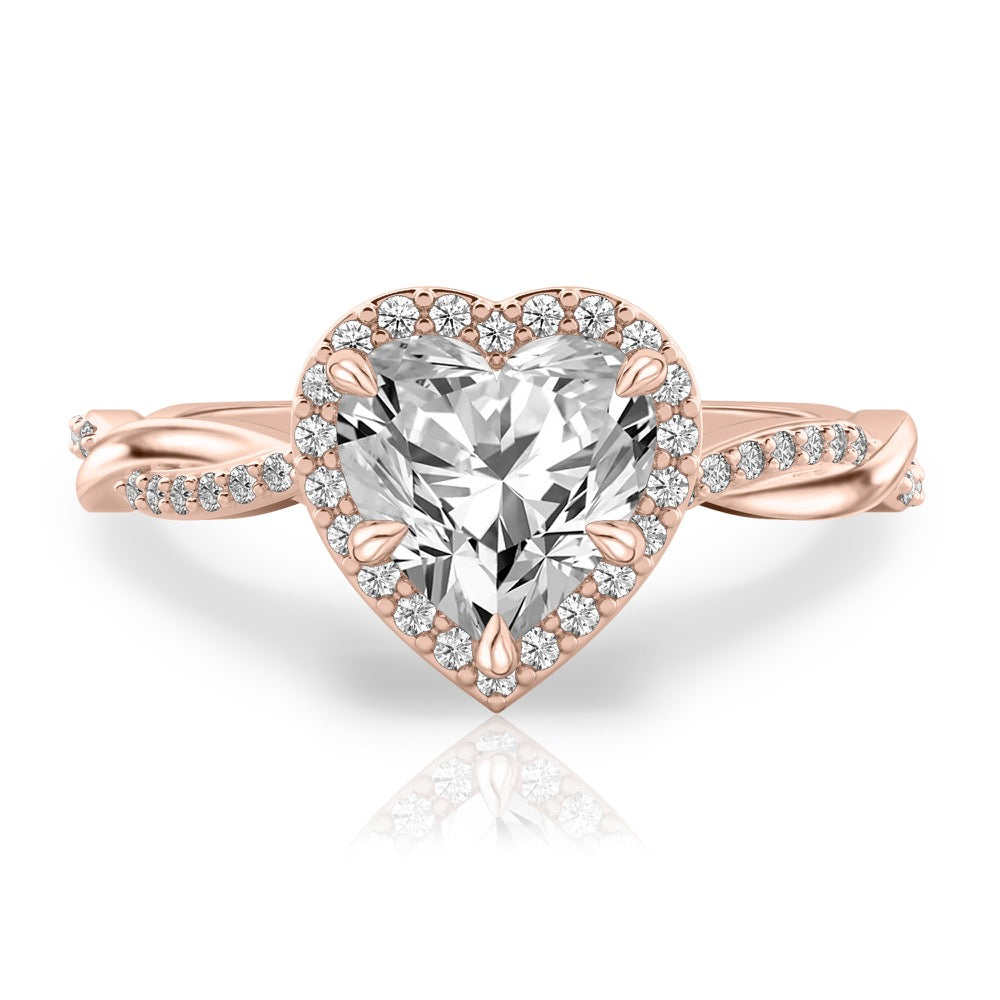 Twist Halo Twist Halo Engagement Ring