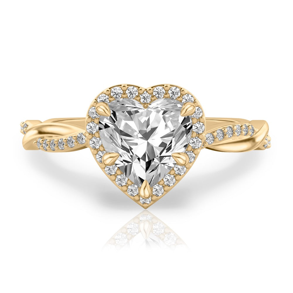 Twist Halo Twist Halo Engagement Ring