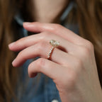 Clara Hidden Halo Marquise & Round Ring