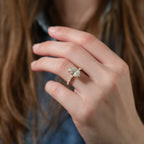 Clara Hidden Halo Marquise & Round Ring