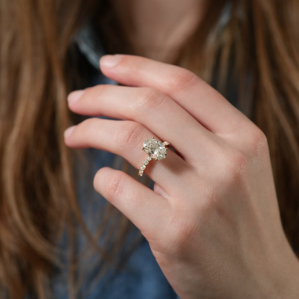 Clara Hidden Halo Marquise & Round Ring