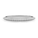 Charu Band Knife Edge Wedding Band with Diamonds