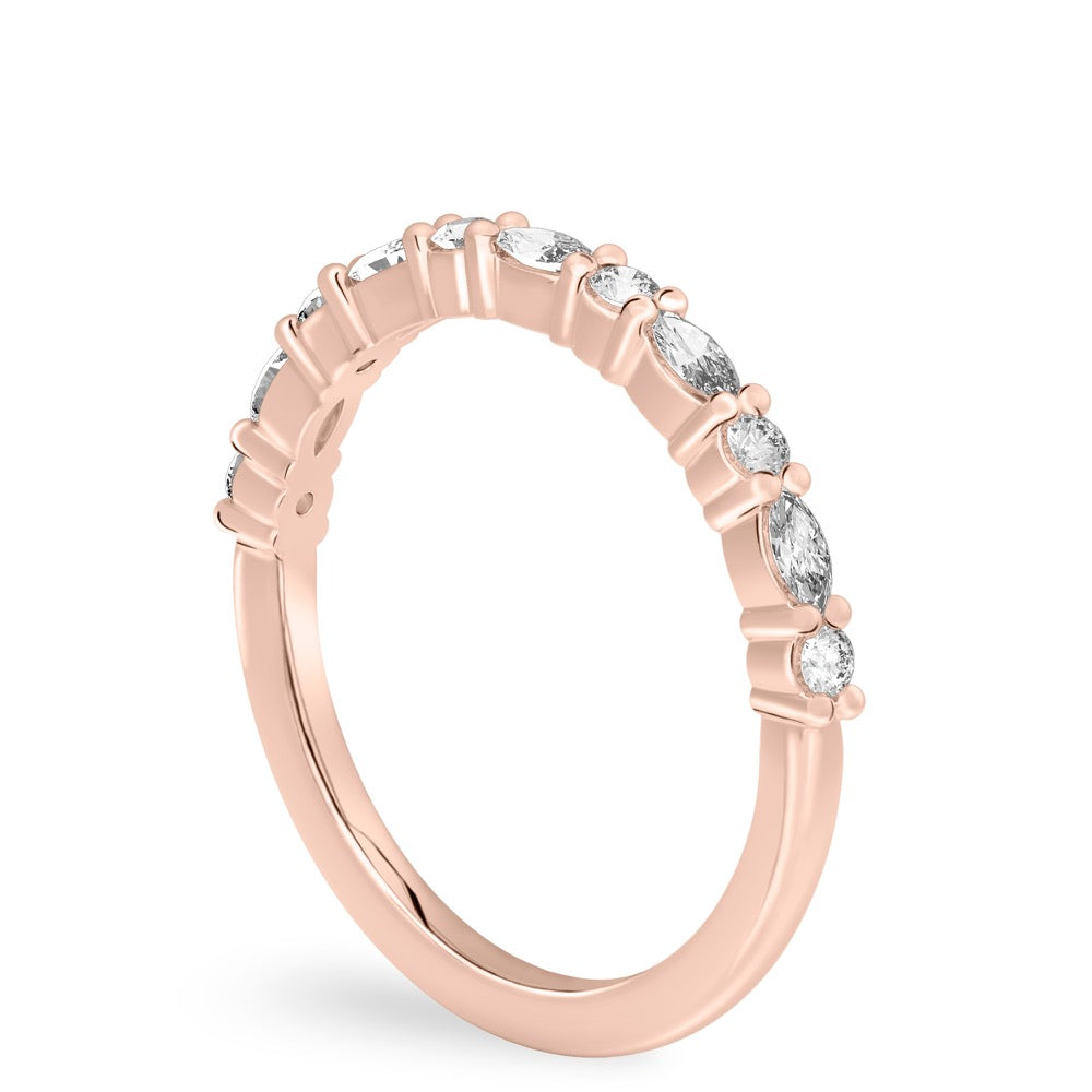 Lynn Band Marquise and Round Diamond Band