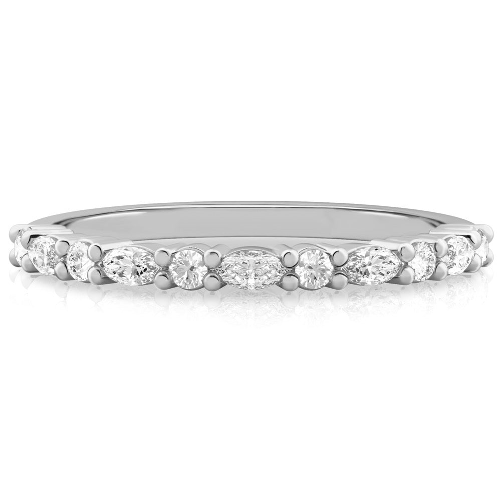 Lynn Band Marquise and Round Diamond Band