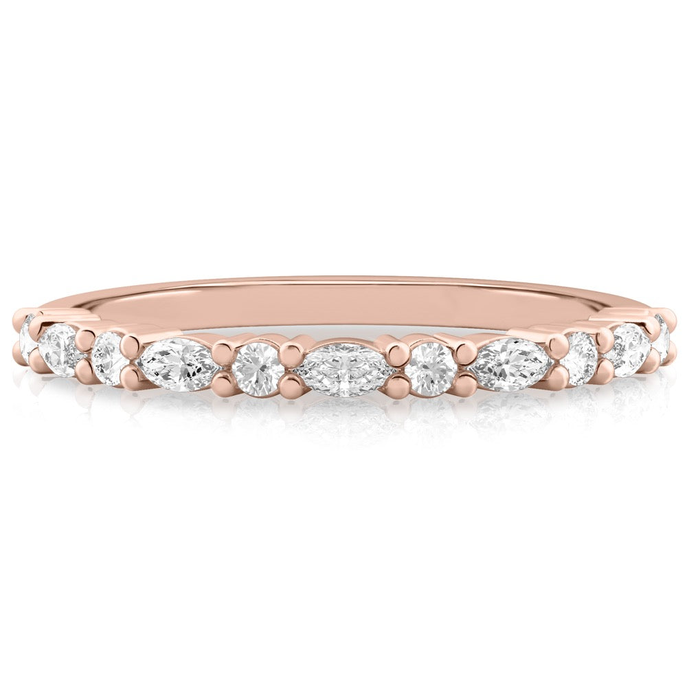 Lynn Band Marquise and Round Diamond Band