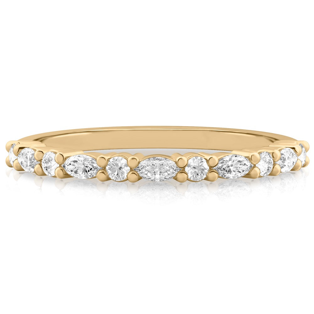 Lynn Band Marquise and Round Diamond Band