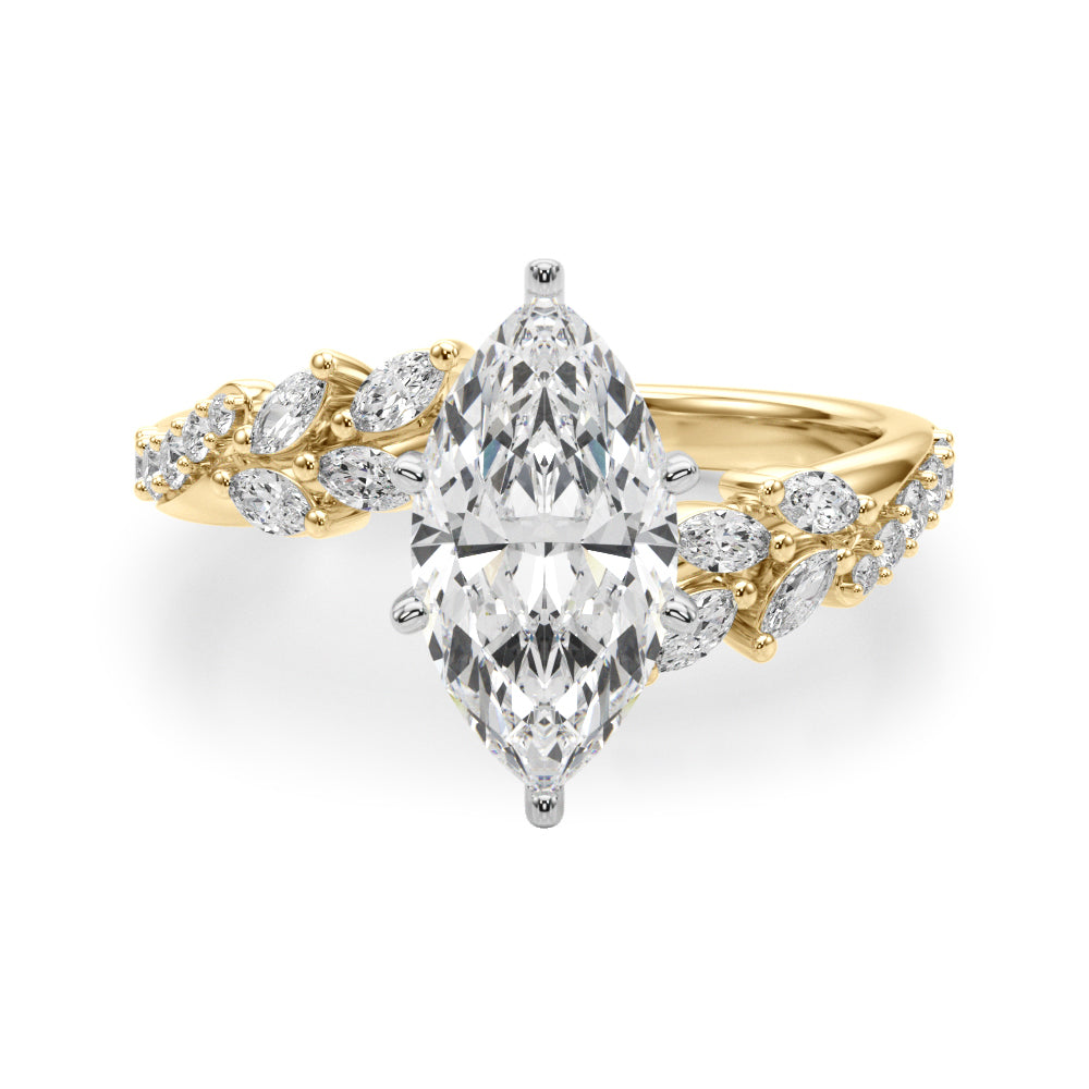 Faye Bypass Nature Inspired Engagement Ring