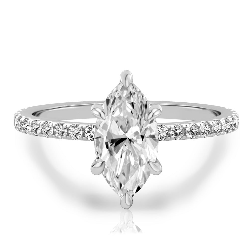 Celine Delicate Pave Engagement Ring