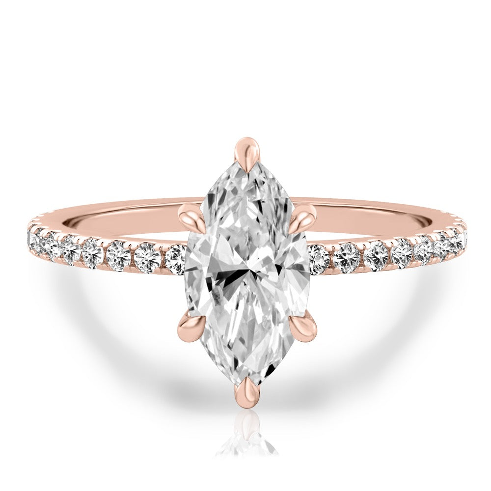 Celeste Pavé Hidden Halo Engagement Ring