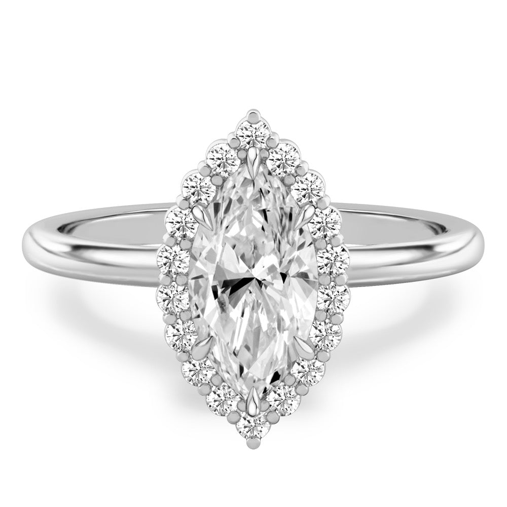 Elsa Floral Inspired Halo Ring