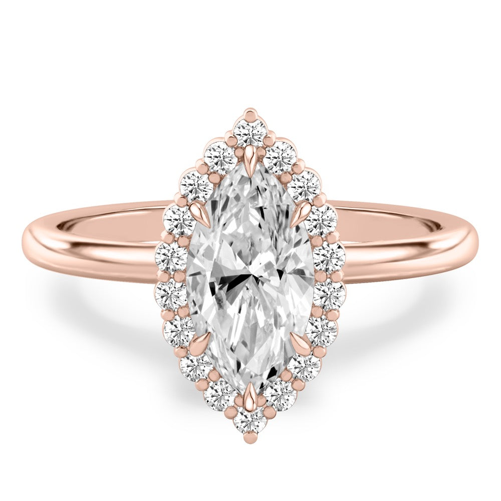 Elsa Floral Inspired Halo Ring