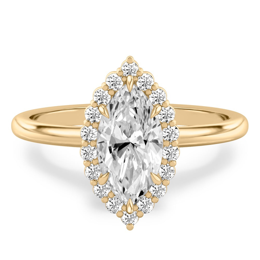 Elsa Floral Inspired Halo Ring