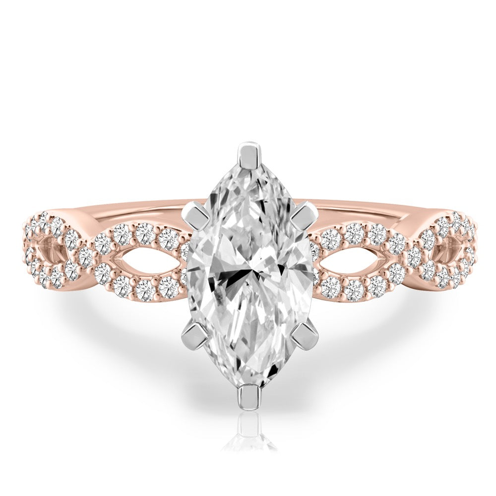 Infinity Infinity Engagement Ring with Diamonds