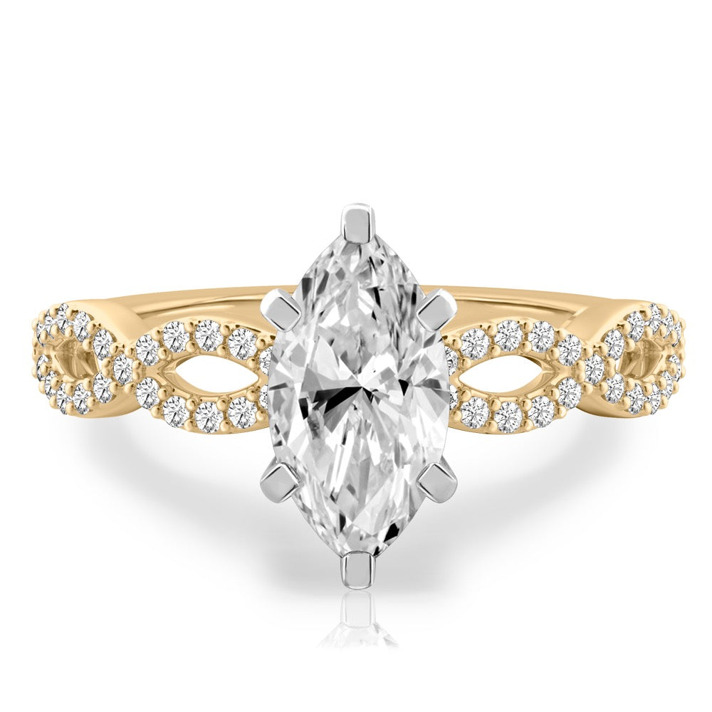 Infinity Infinity Engagement Ring with Diamonds