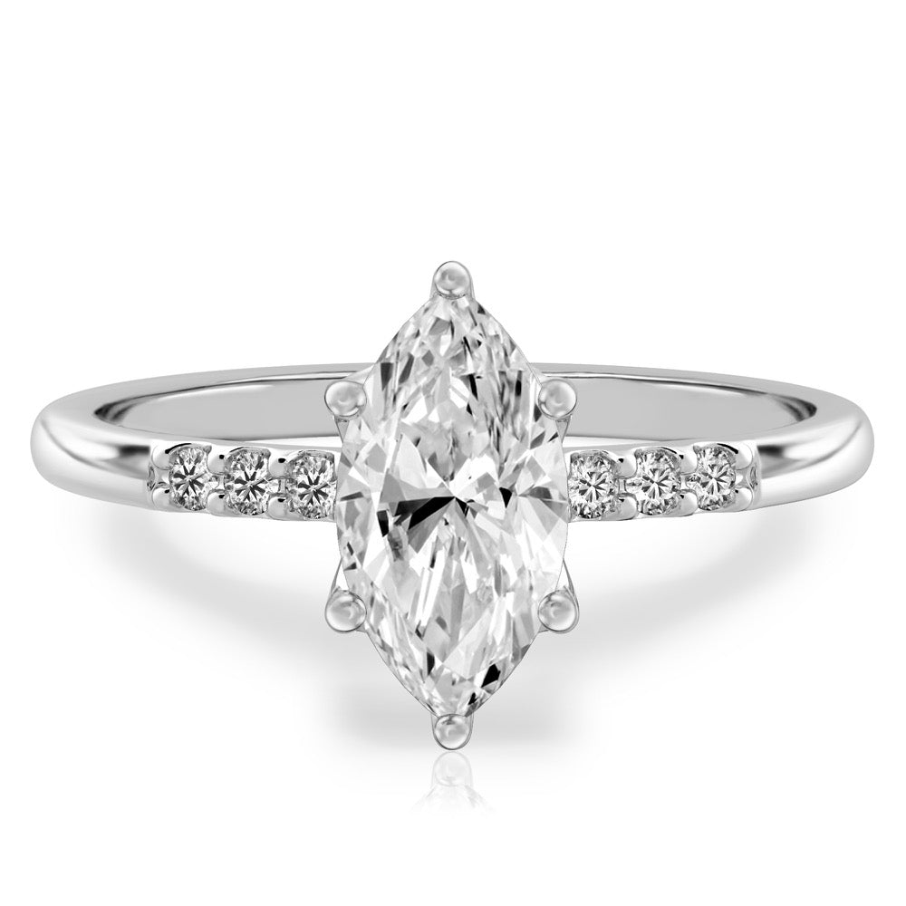 Audrey Six Diamond Pave Engagement Ring