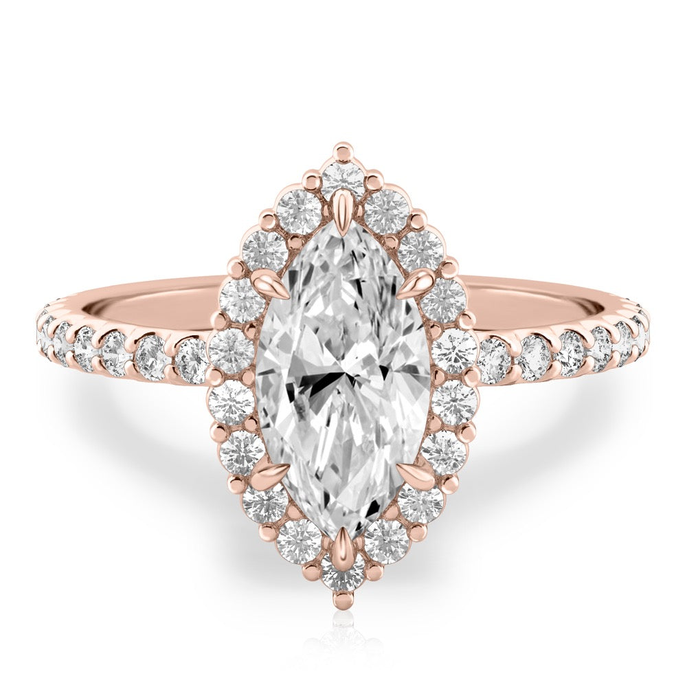 Elsa Floral Inspired Halo Ring