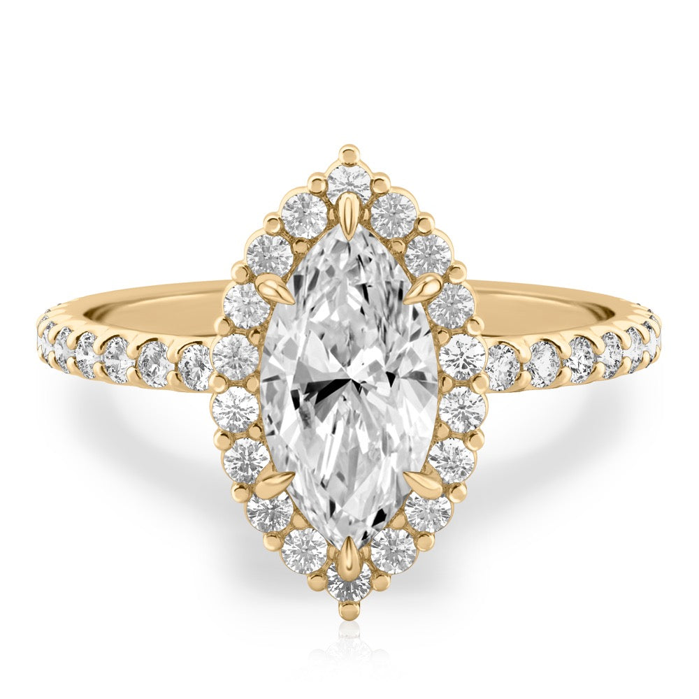 Elsa Floral Inspired Halo Ring