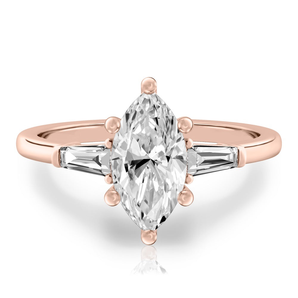 Tapered Baguette Tapered Baguette Engagement Ring