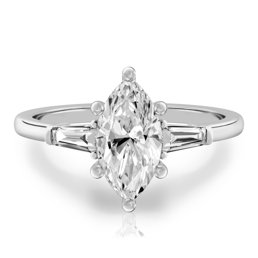 Tapered Baguette Tapered Baguette Engagement Ring