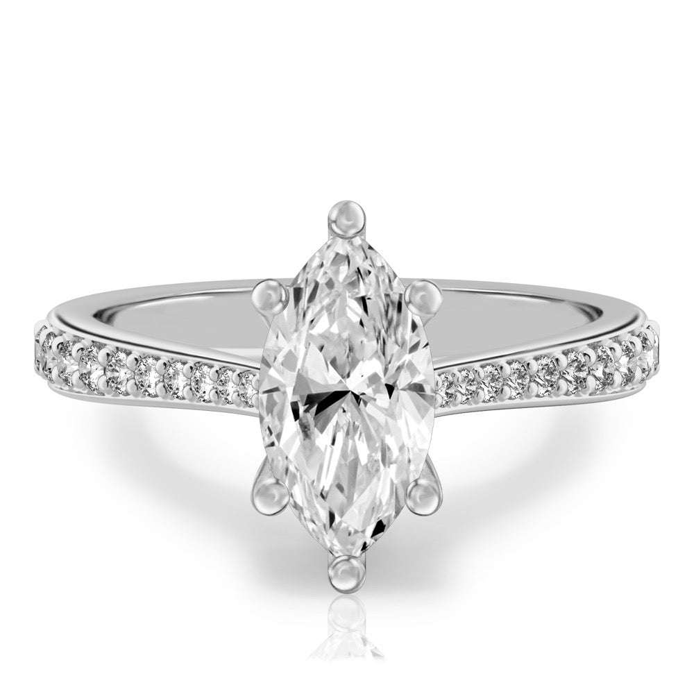 Talia Delicate Cathedral Ring with Side Stones