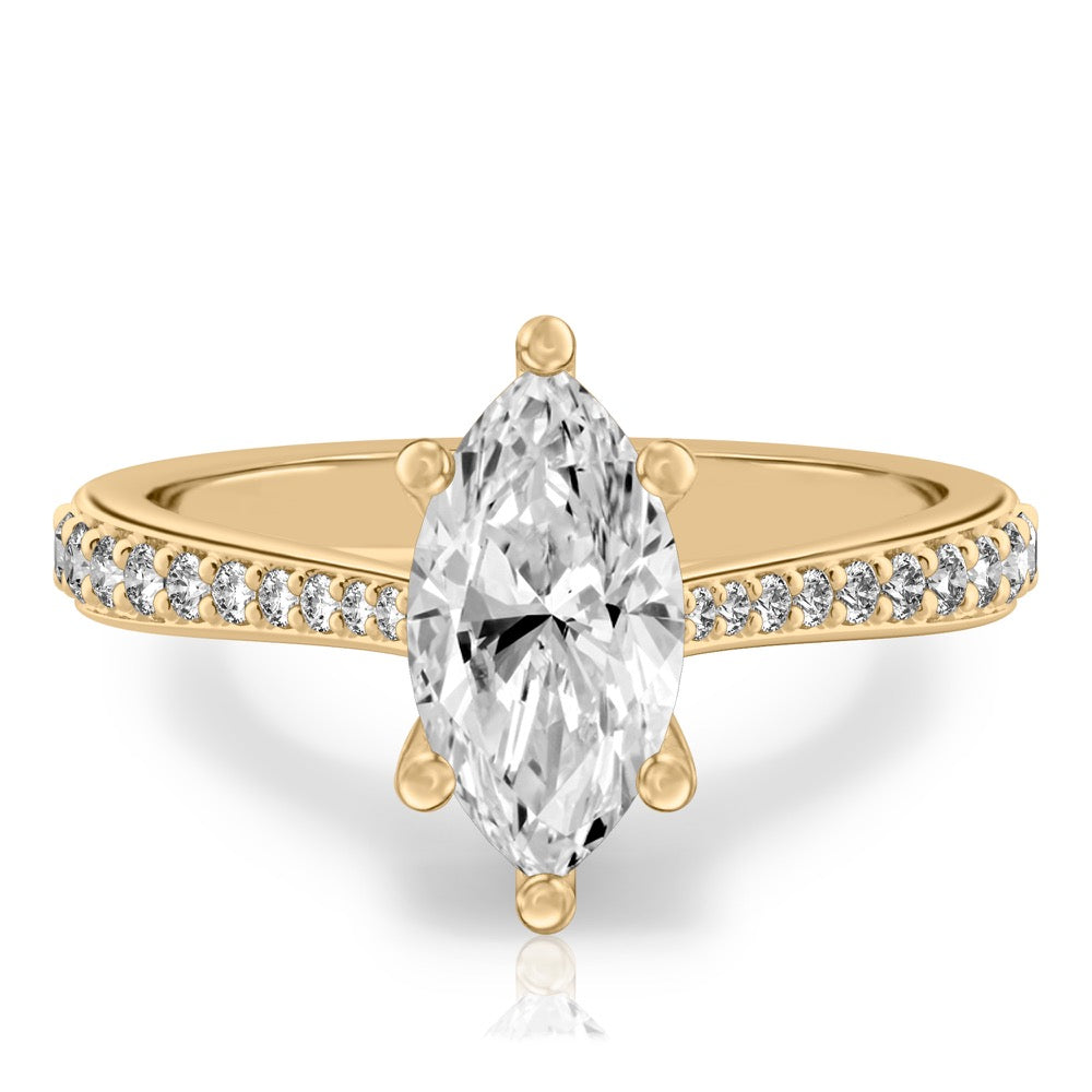 Talia Delicate Cathedral Ring with Side Stones