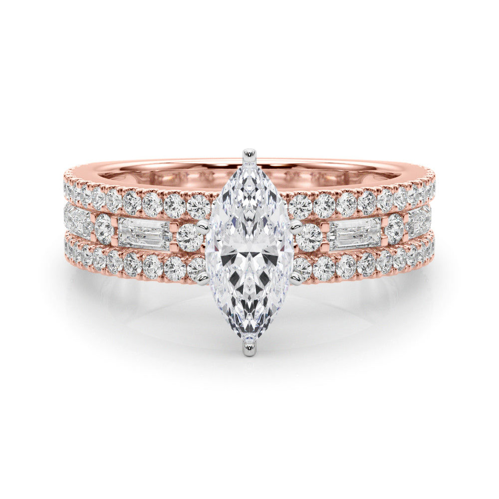 Monroe Triple Row Engagement Ring