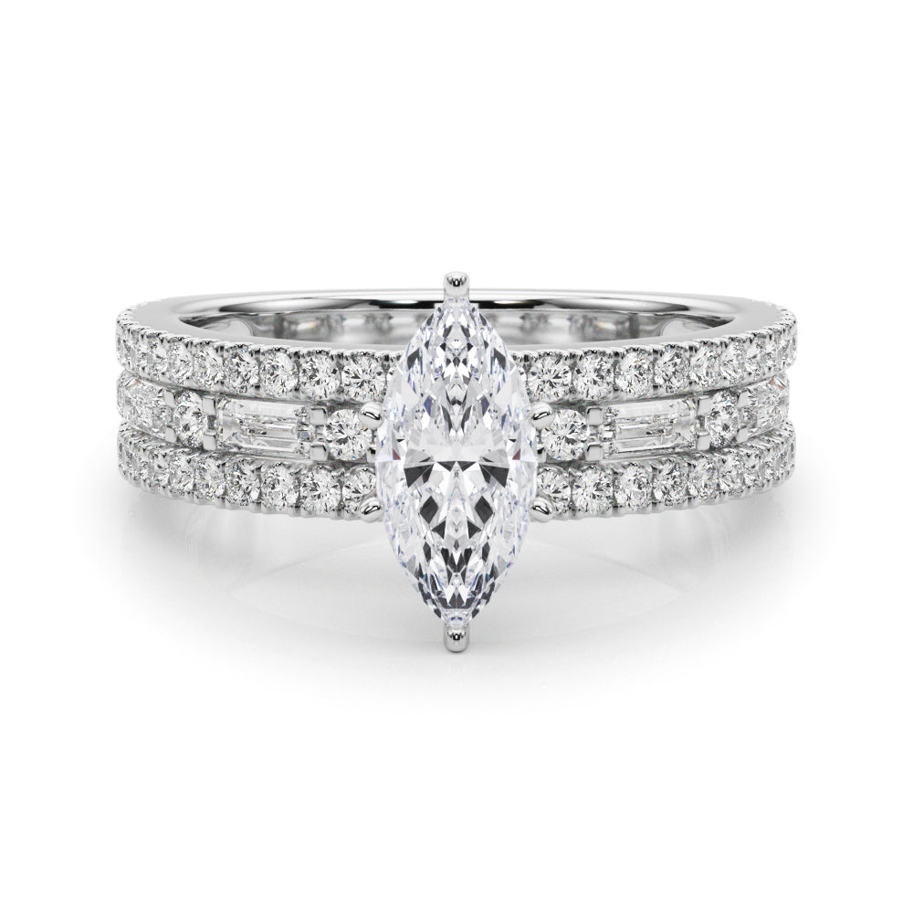 Monroe Triple Row Engagement Ring