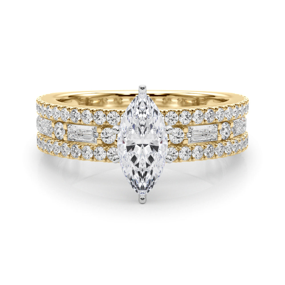Monroe Triple Row Engagement Ring