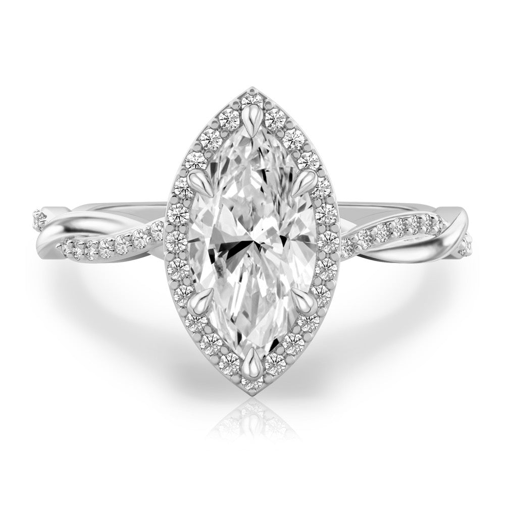 Twist Halo Twist Halo Engagement Ring