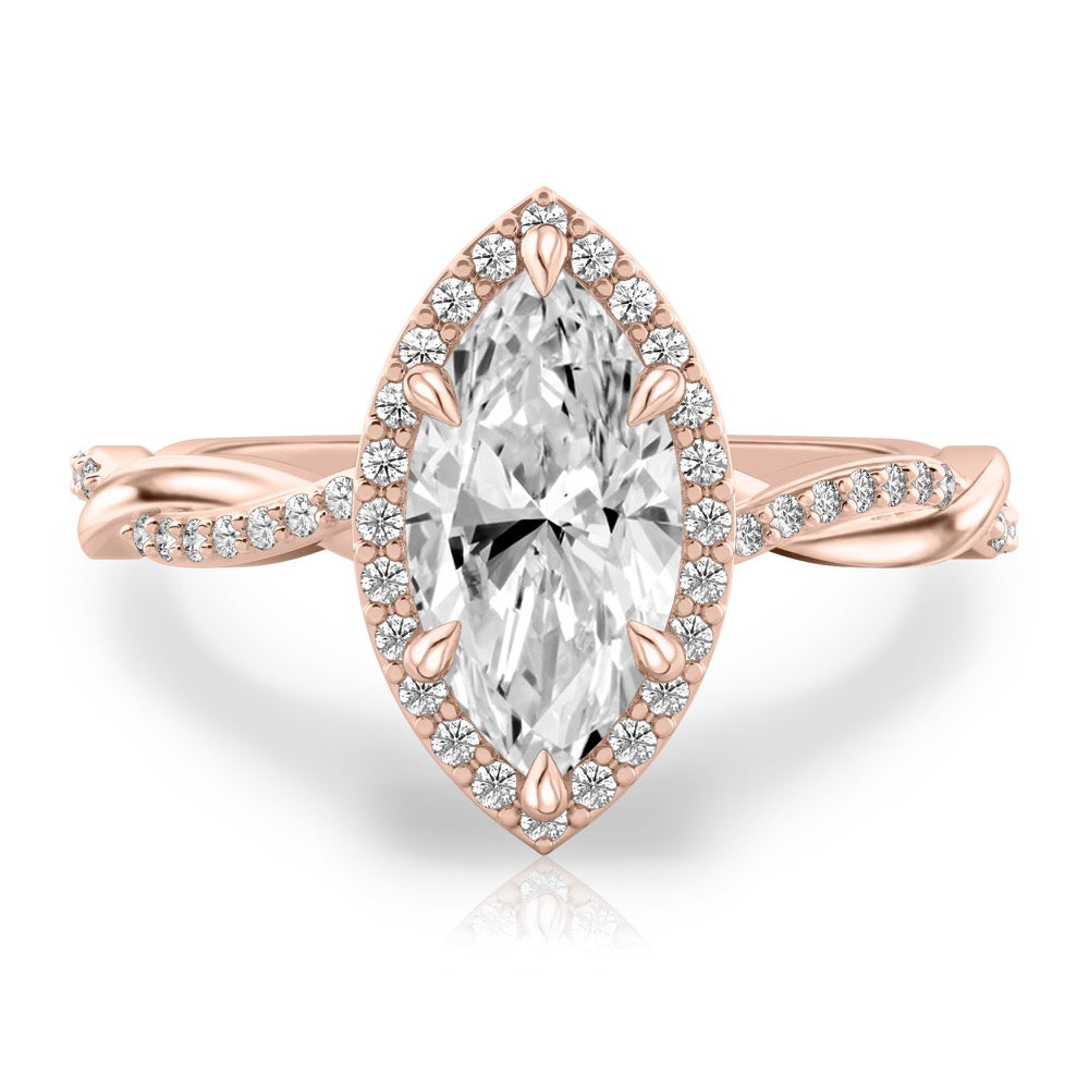 Twist Halo Twist Halo Engagement Ring