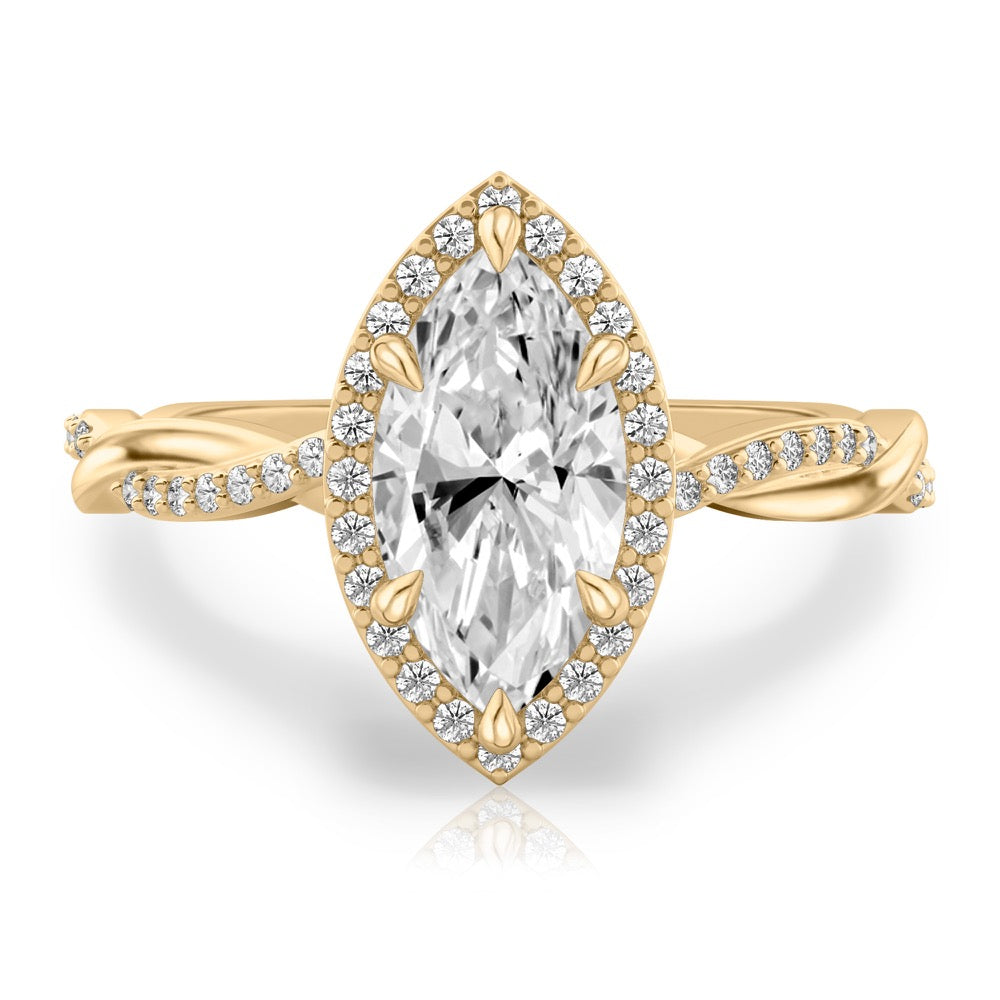 Twist Halo Twist Halo Engagement Ring