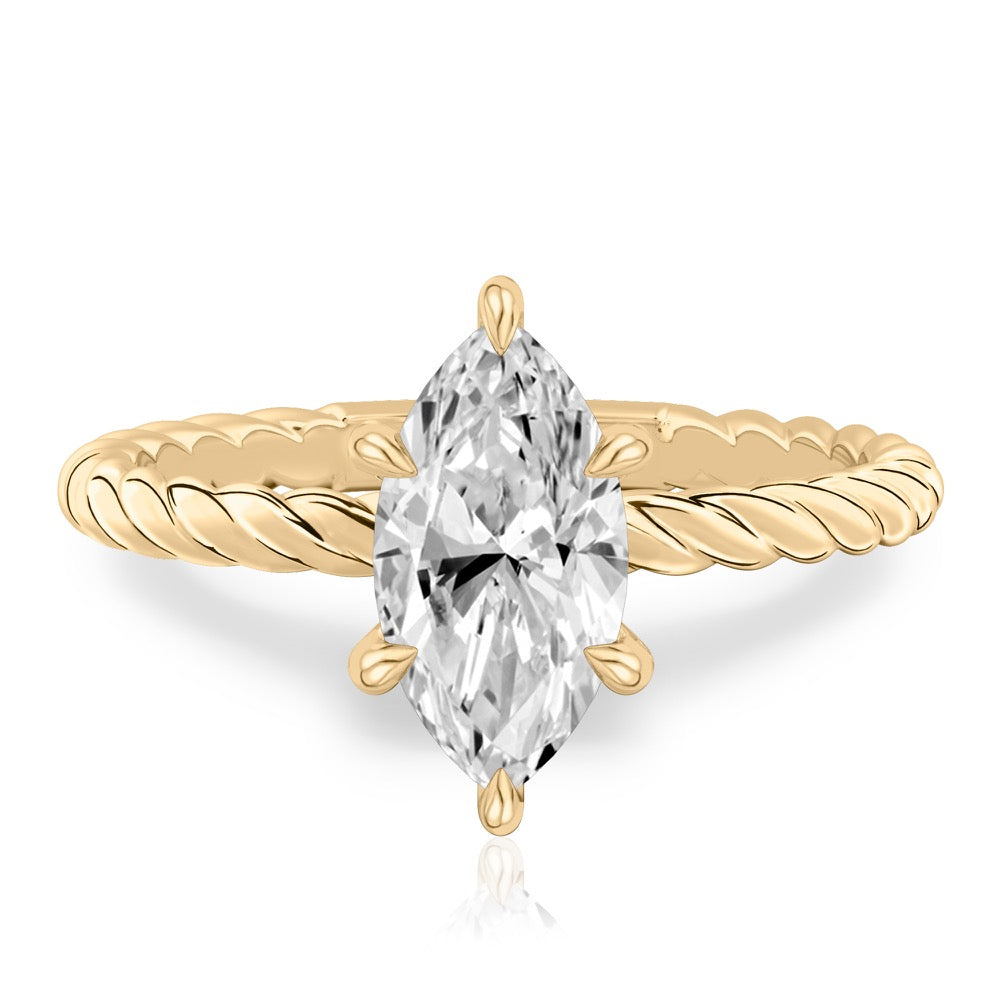 Ruth Twisted Rope Engagement Ring