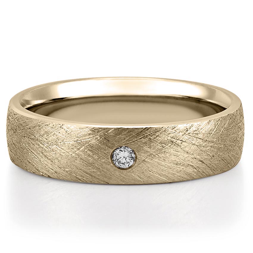 Mandela Men's Comfort Fit Diamond Vintage Band