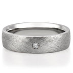 Mandela Men's Comfort Fit Diamond Vintage Band