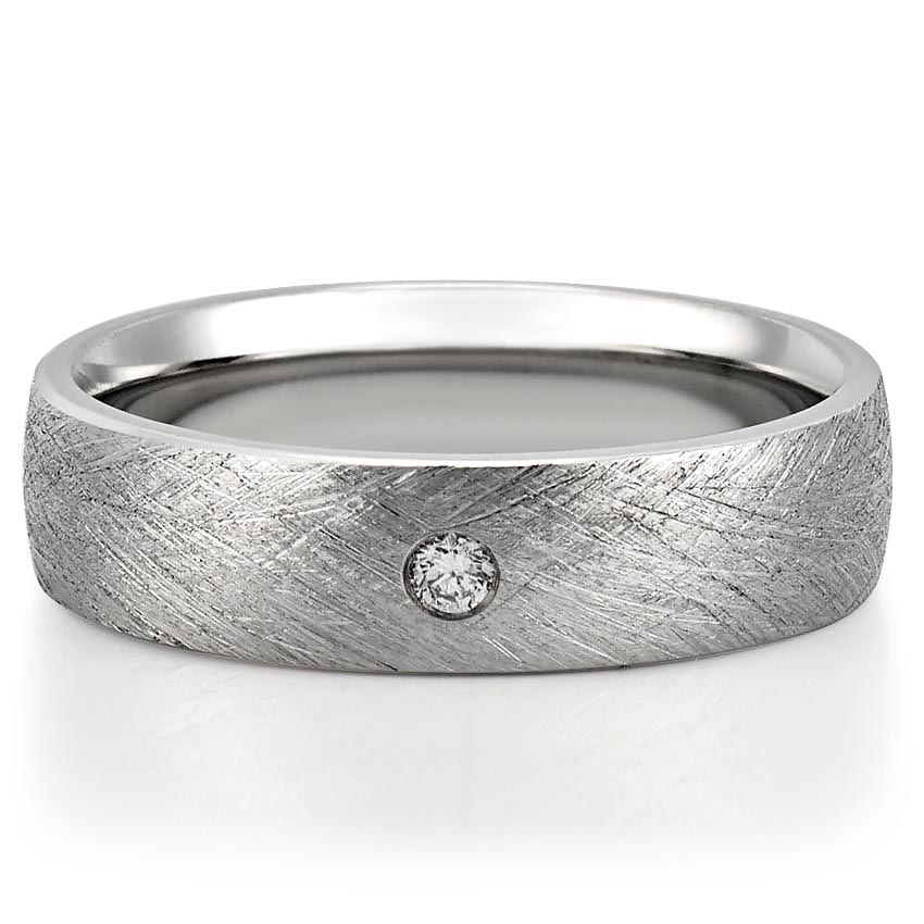 Mandela Men's Comfort Fit Diamond Vintage Band