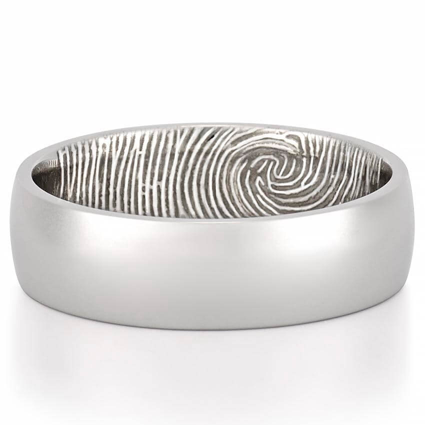Men’s Inside Fingerprint Wedding Band