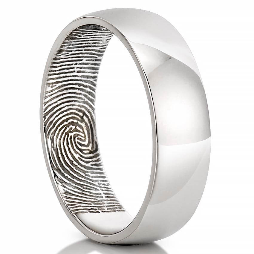 Men’s Inside Fingerprint Wedding Band