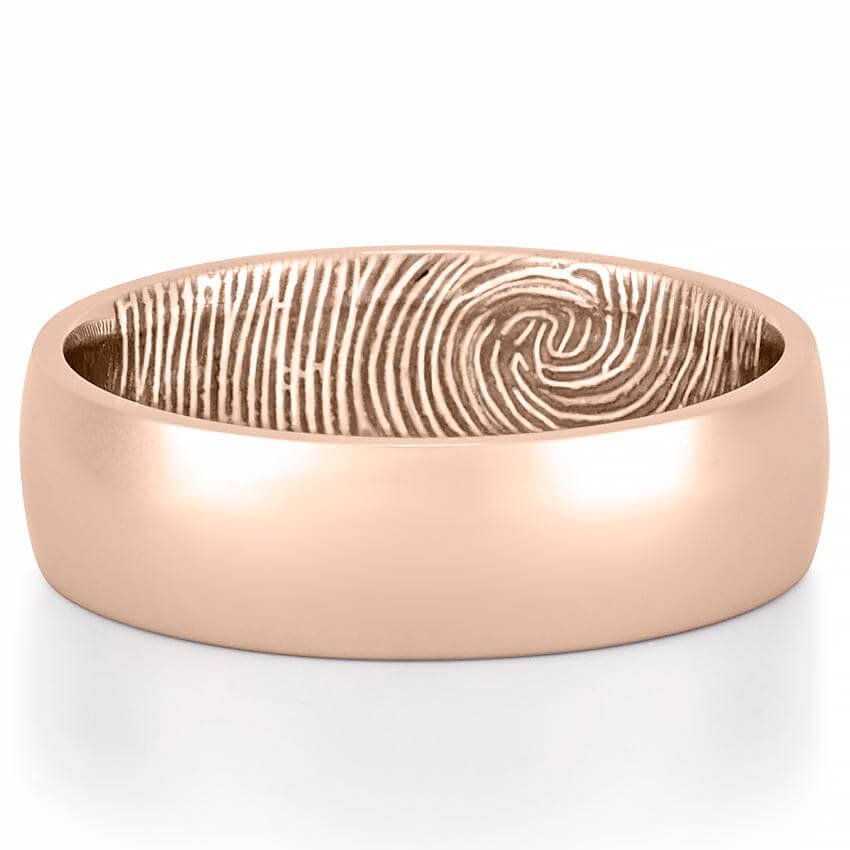 Men’s Inside Fingerprint Wedding Band