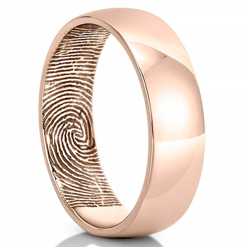 Men’s Inside Fingerprint Wedding Band